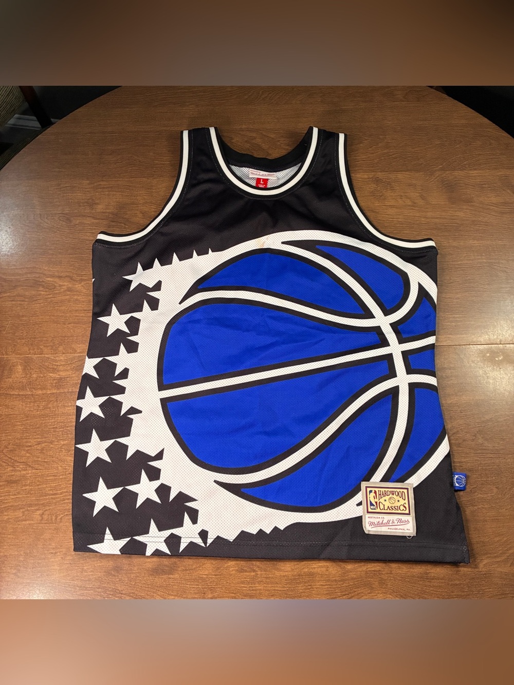 Men's Orlando Magic Mitchell & Ness Black HWC Blown Out Fashion Jersey Black (M)
